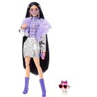 Mu&ntilde;eca Barbie Extra Con Pelo Negro, Labios Color Lavanda Y Accesorios