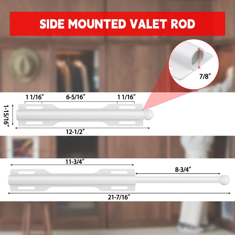 Valet Rod Lomild Para Armario Extra&iacute;ble, Color ... image number null