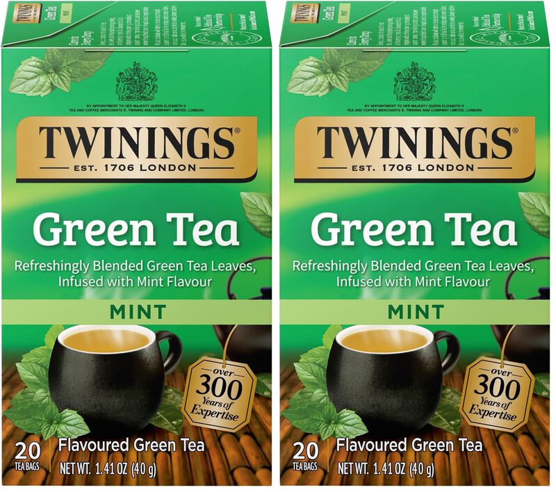 Twinings T&eacute; Verde Con Menta 40 g (pack De 2) image number null