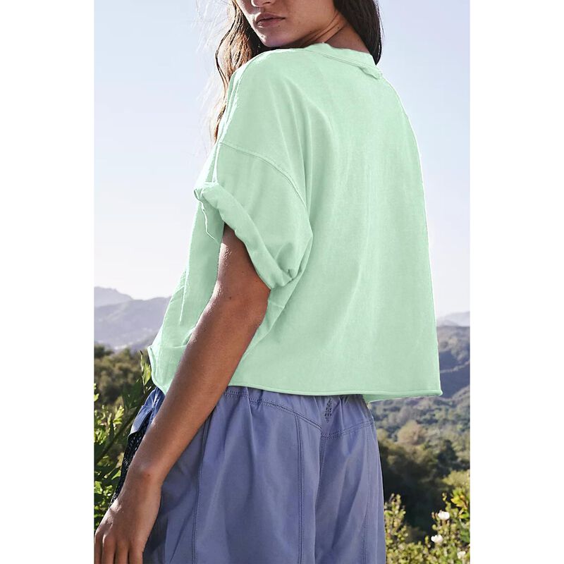 Camiseta Hugoome Boxy Cropped Aqua image number null