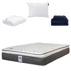 Colch&oacute;n Matrimonial Phantom + Almohada One + Protector Cloud + 1 juego de S&aacute;banas Softy