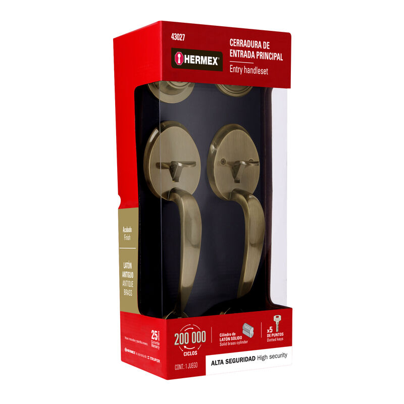 Doble Jaladera Perilla y Cerrojo Llave-Mariposa... image number null