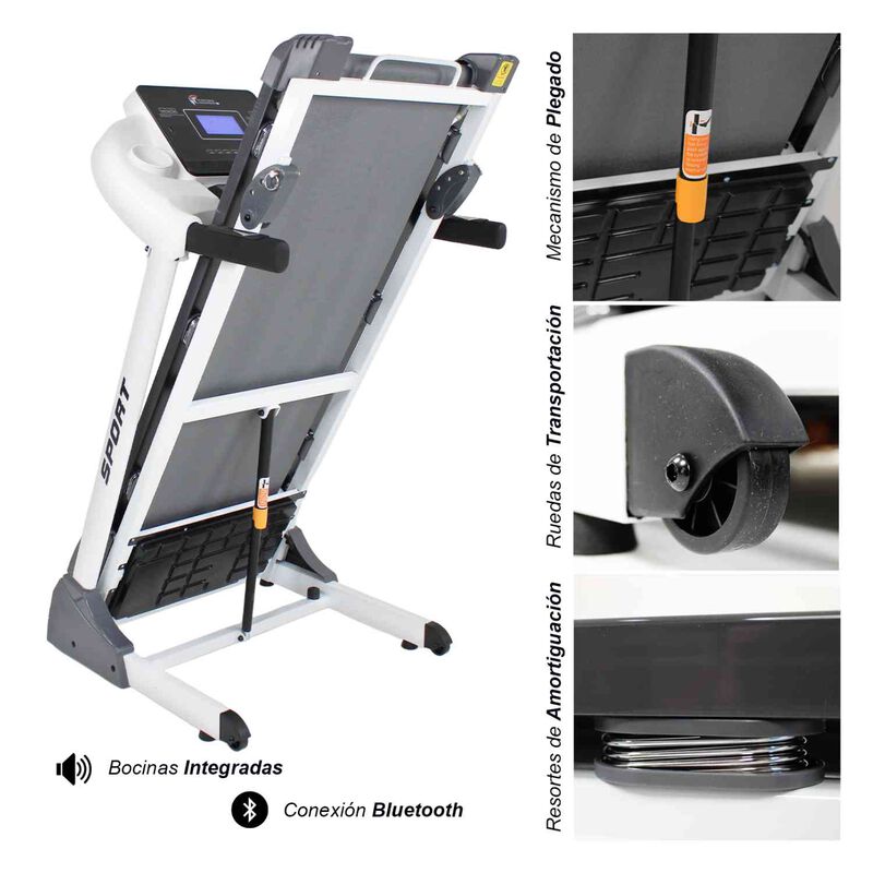 Caminadora Eléctrica 2 Hp Walk Inclinación Blan... image number null