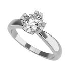 Anillo de Compromiso de 14K con Diamante de Laboratorio 0.50 CT F VS1 Talla 10 ORO BLANCO 14K - / M993-50-14W-LG-10