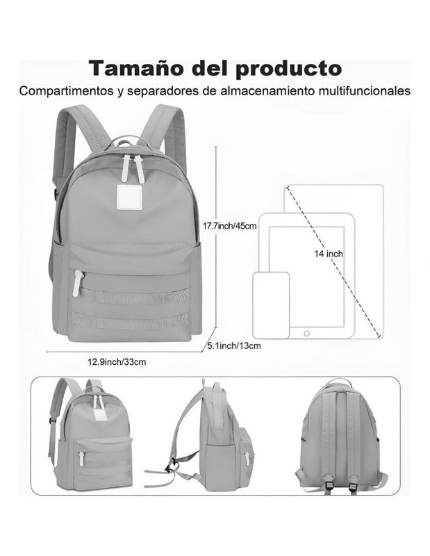 Mochila Escolar Pink Brule image number null