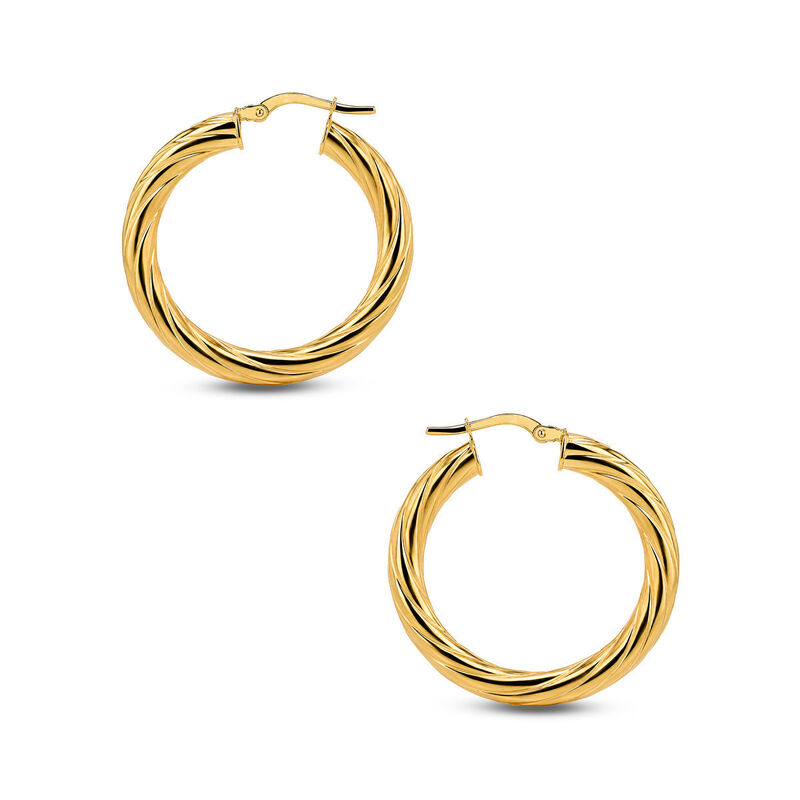 Arracadas Grandes Oro Amarillo 10k 25mm | Joyer... image number null