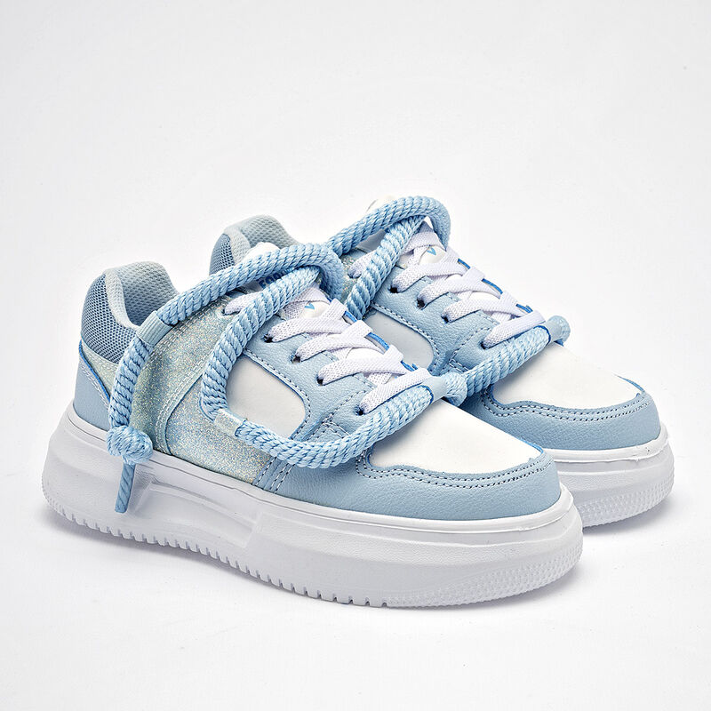 Lycht Tenis urbano para ni&ntilde;a. Azul blanco image number null