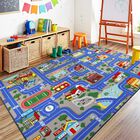 Alfombra Capslpad 150 cm x 200 cm &ndash; Mapa De Ciudad Azul &ndash; Tapete De Juego