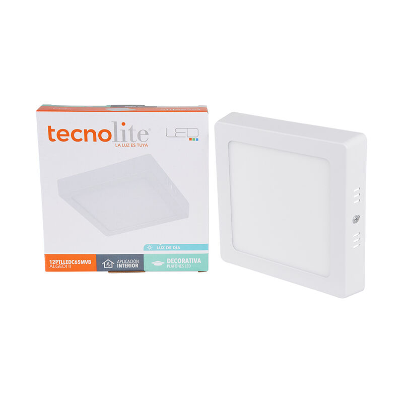 Lampara Sobreponer Techo Blanco 12w Luz D&iacute;a 12p... image number null