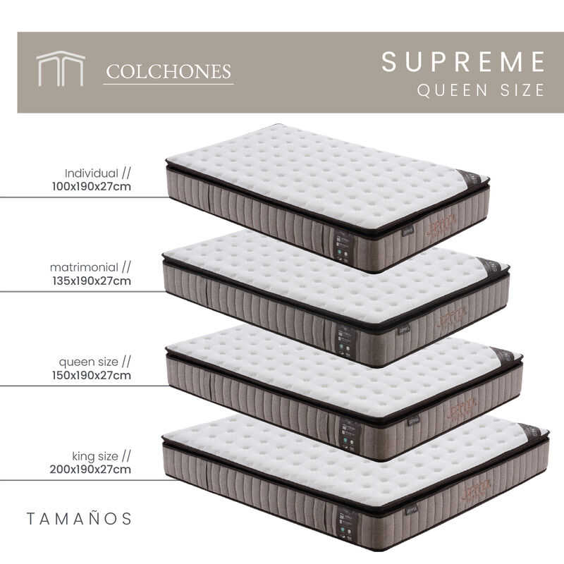 Colch&oacute;n Queen Size Japandi Supreme Memory Foam ... image number null