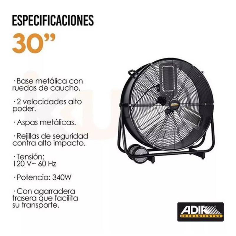 Ventilador Industrial de Tambor Adir 30 image number null