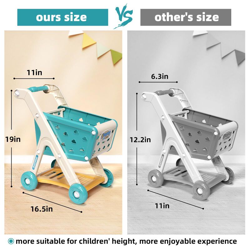 Set De Carrito De Compras Para Ni&ntilde;os Jovow Con ... image number null