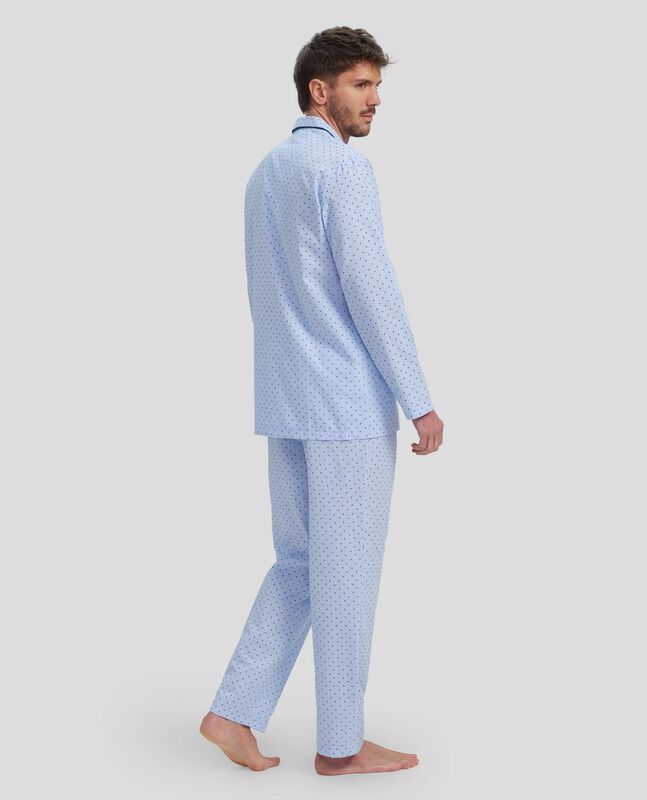Pijama Estampado para Hombre Azul image number null