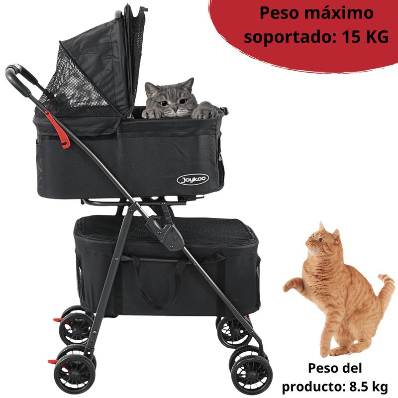Carriola Doble para Mascotas Cochecito para Per... image number null
