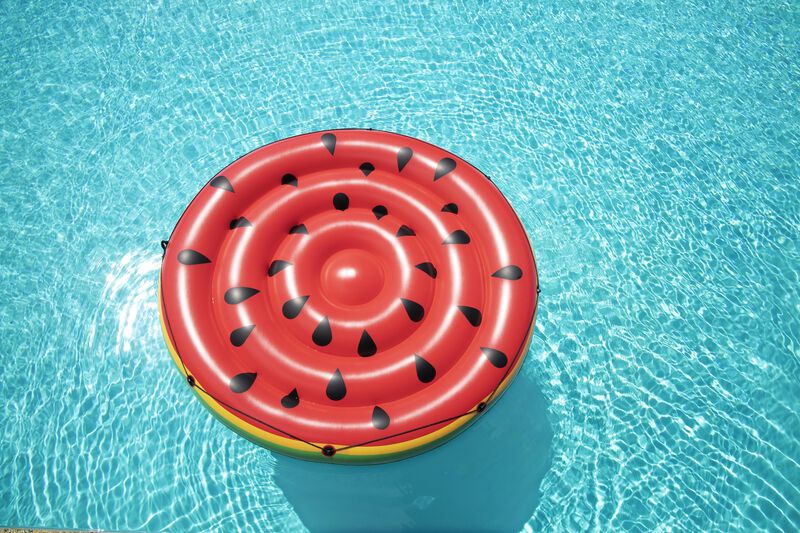 Cama inflable circular 1.88cm colores sandia ad... image number null