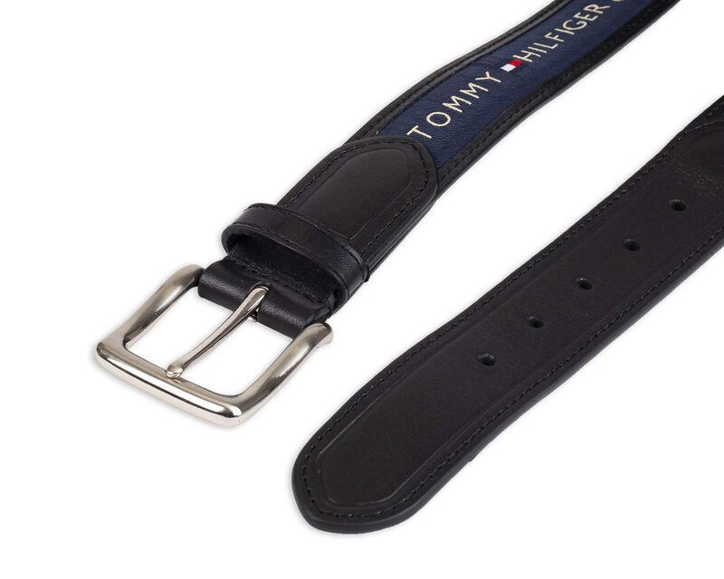 Cintur&oacute;n Tommy Hilfiger Con Cinta Incrustada Ne... image number null
