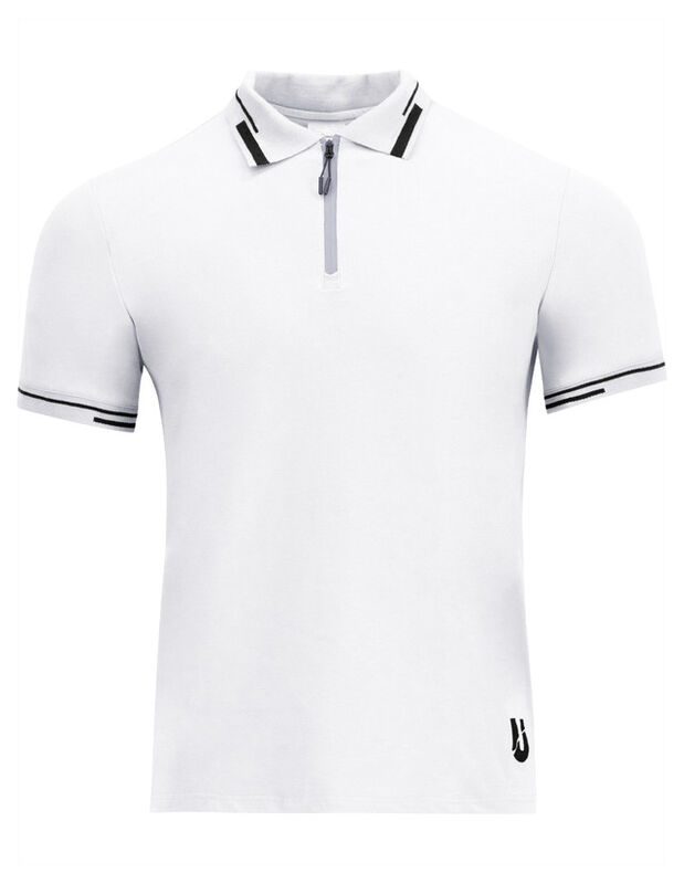 Playera Hombre Premium Cuello Con Cierre Blanco... image number null