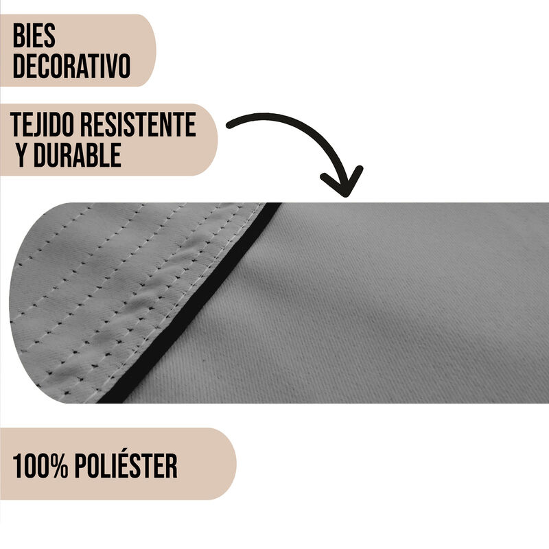 Cortinas Black Out Lisa Gris Plata con Argollas image number null