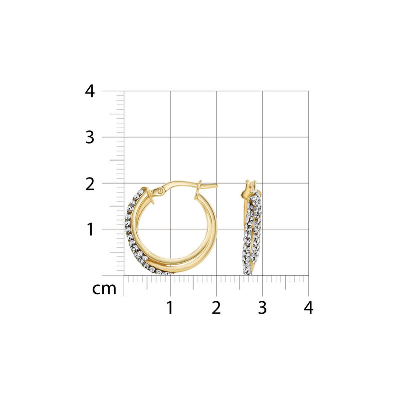 Arracadas 2Begold Amarillo Con Zirconias (15Mm ... image number null