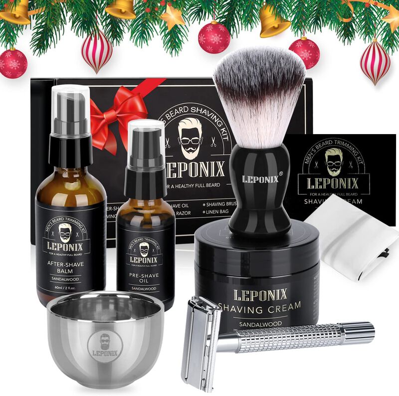 Kit De Afeitado Leponix Safety Razor Con Crema ... image number null
