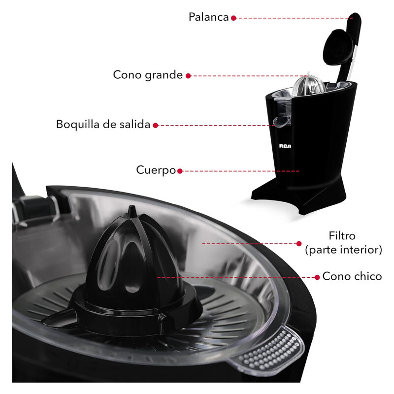 Exprimidor de Cítricos Eléctrico RCA Con Palanc... image number null