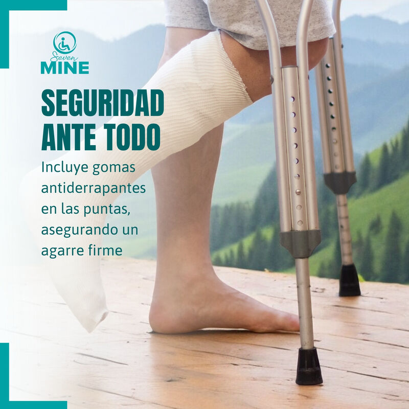 Muletas Axilares Ajustables De Aluminio SC-801 ... image number null