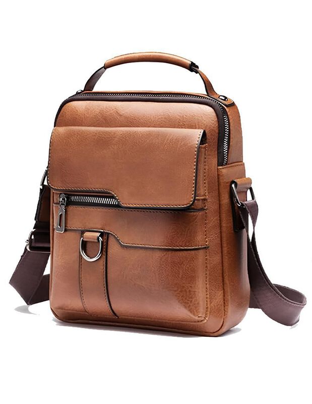 Bolsa Bandolera Elego De Cuero Para Hombre image number null