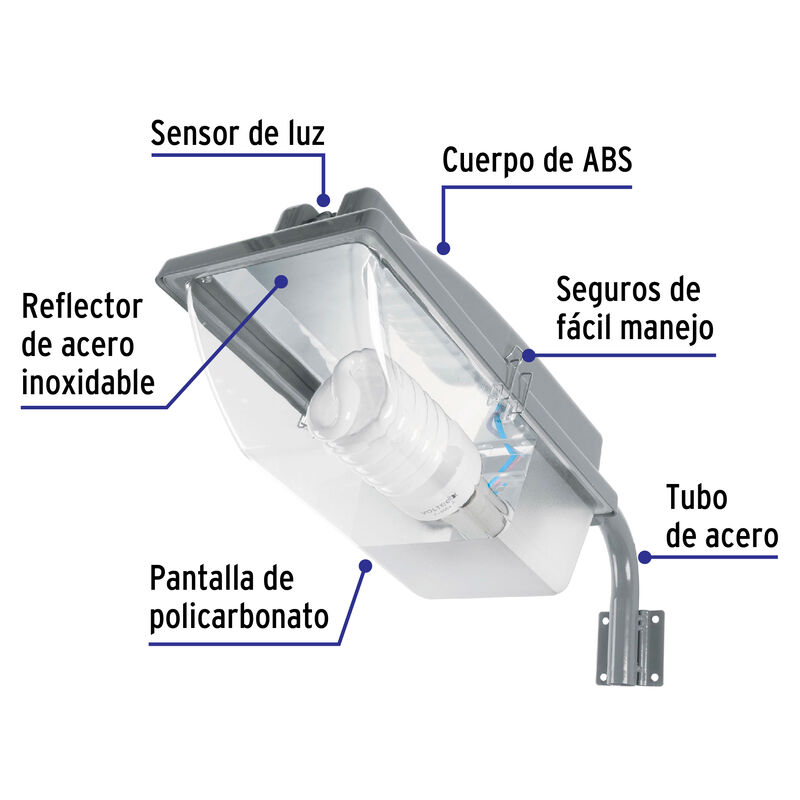 Luminario Suburbano de Abs 45 W Sensor de Luz c... image number null