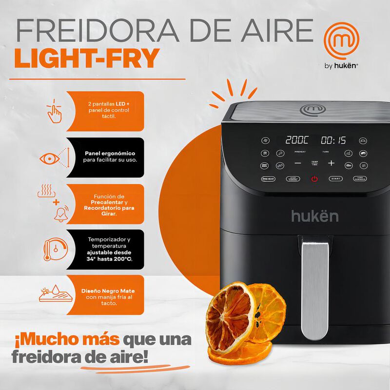 Freidora De Aire Masterchef Mk-af-6black De 6l ... image number null