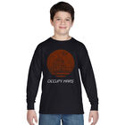 Camiseta De Manga Larga Word Art Para Ni&ntilde;o - Occupy Mars - Negro