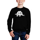 Sudadera De Cuello Redondo Word Art Para Ni&ntilde;o - Stegosaurus - Negro