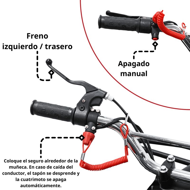 Cuatrimoto a Gasolina 49 cc 2T Arranque Manual ... image number null