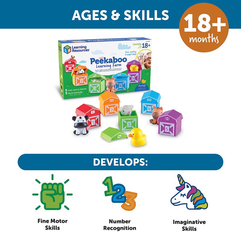 Toy Learning Resources Peekaboo Learning Farm, ... image number null