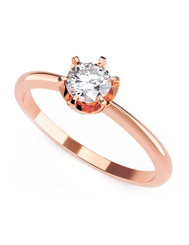 Anillo de Compromiso en Oro de 10K con Circonia... image number null