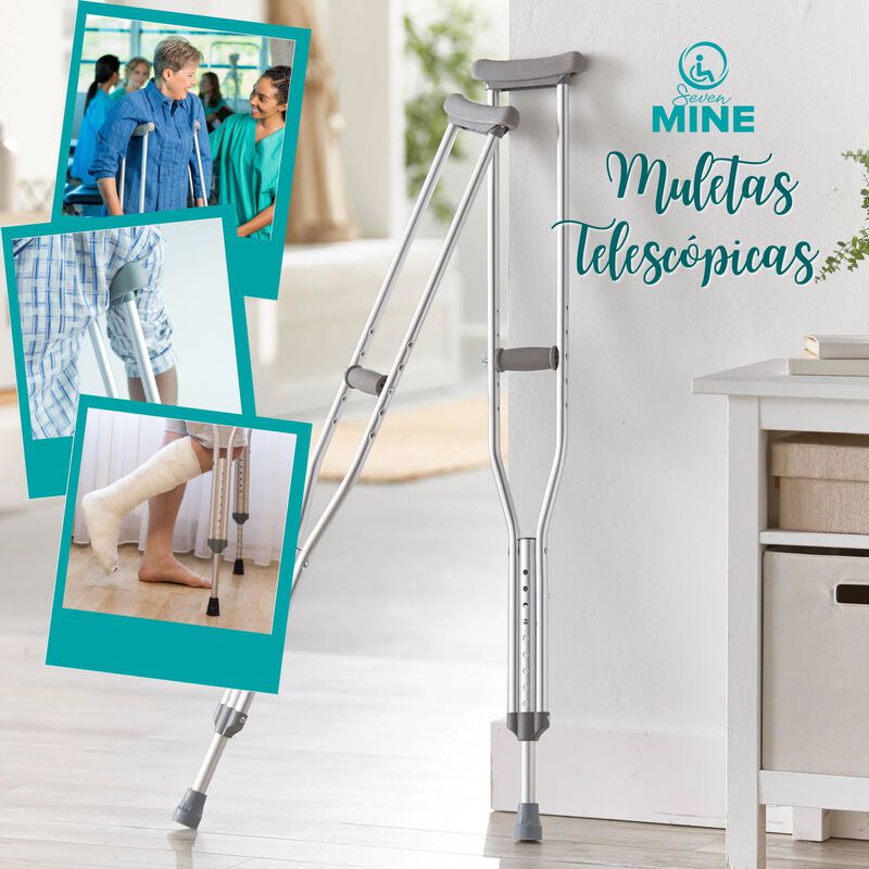 Muletas Axilares Ajustables De Aluminio SC-801 ... image number null