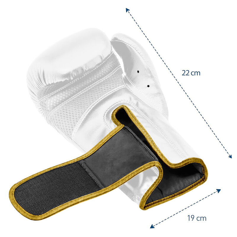 Guantes de Box 8 oz Blanco con Dorado + Protect... image number null
