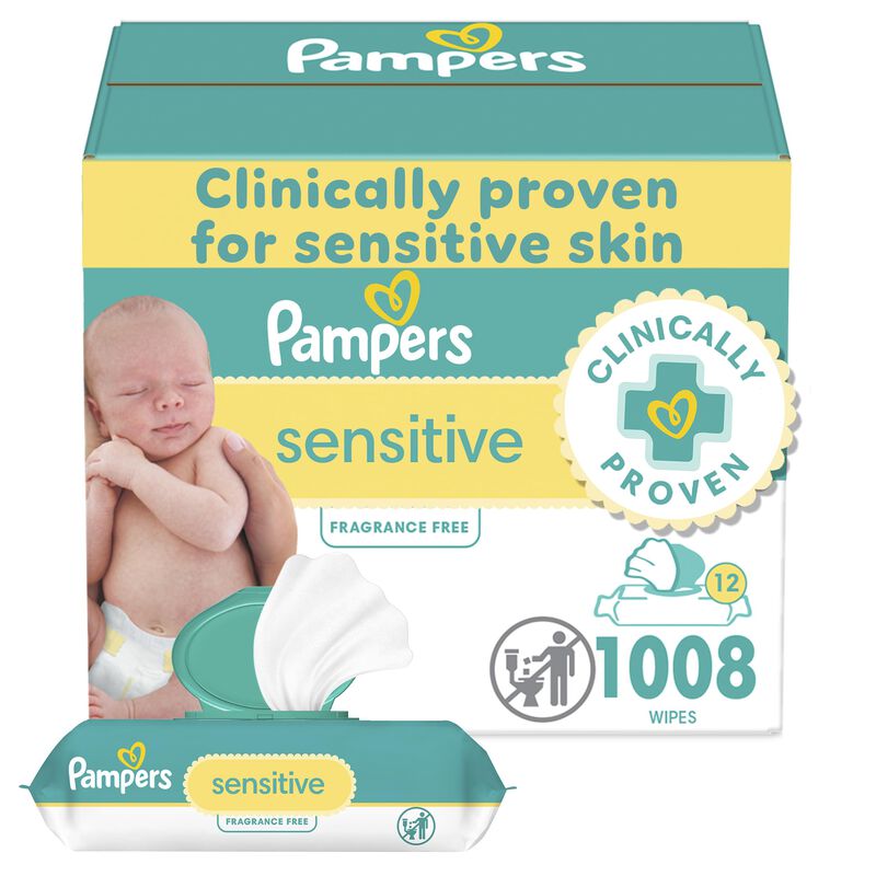 Toallitas Para Beb&eacute;s Pampers Sensitive A Base D... image number null