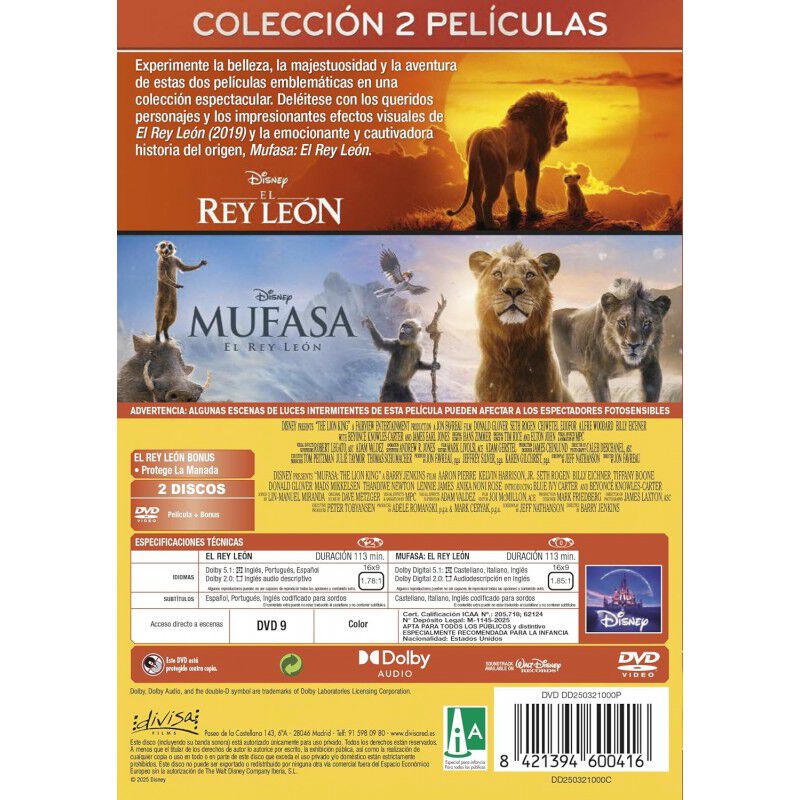 El Rey Le&oacute;n + Mufasa: El Rey Le&oacute;n (Colecci&oacute;n 2 ... image number null