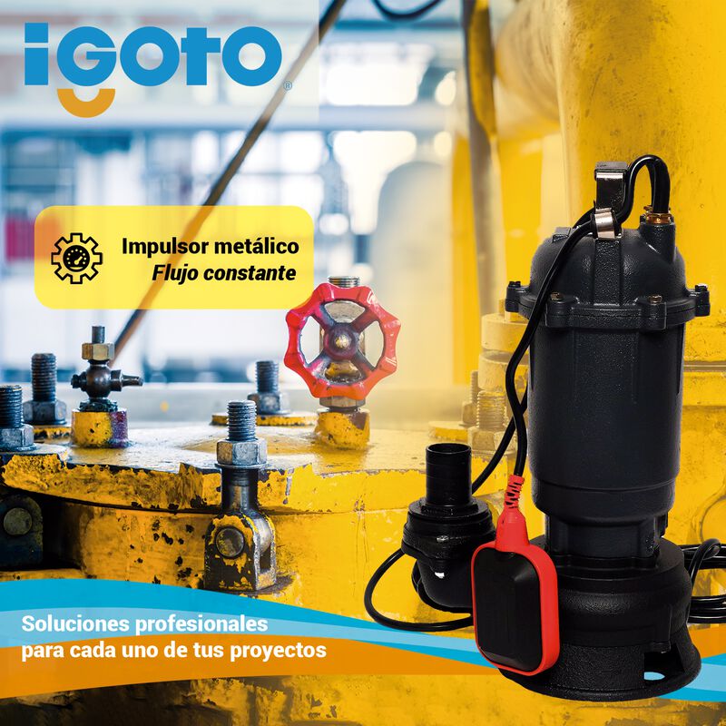 Igoto Wqd10 Bomba Sumergible Agua Turbia 3/4 Hp... image number null