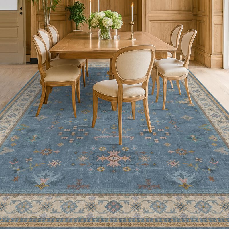 Alfombra Hazo Haus 244x152 Cm Azul Gris&aacute;ceo Lav... image number null