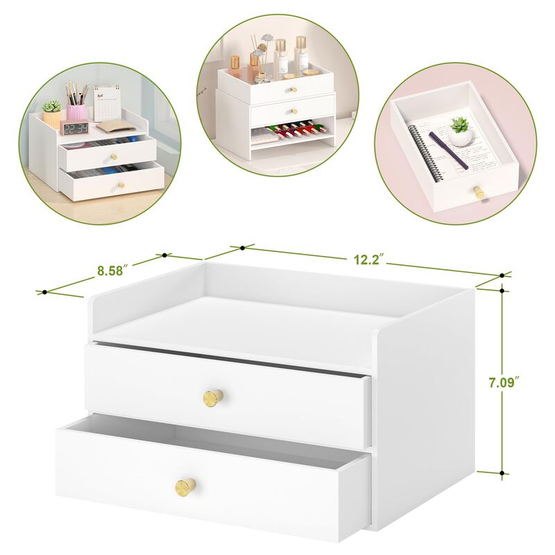 Caddy Xadgve Caja Organizadora De Bamb&uacute; Blanco ... image number null