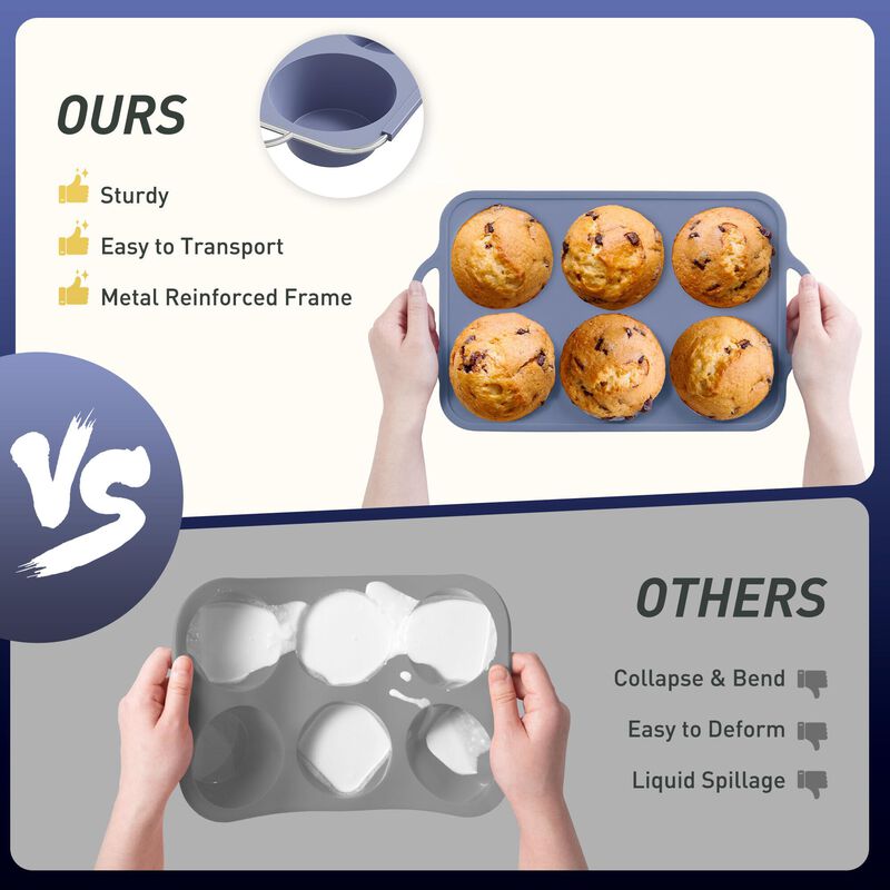 Molde Para Muffins Socisen 2 Unidades De 6 Cavi... image number null