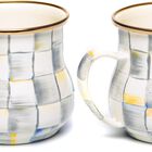 Taza De Esmalte Mackenzie-childs 473 ml, Juego De 2 A Cuadros