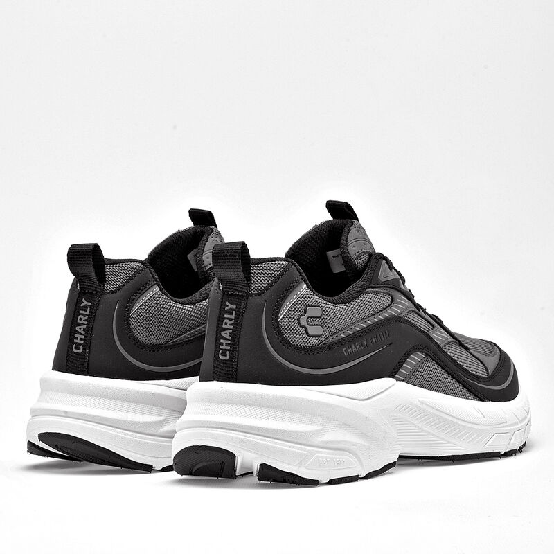 Charly tenis deportivo para hombre gris negro c... image number null