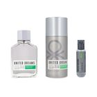 Set Benetton Aim High 3pzs, fragancia 100ml Edt Spray/ Desodorante 150ml Spray/ 30ml Edt Spray