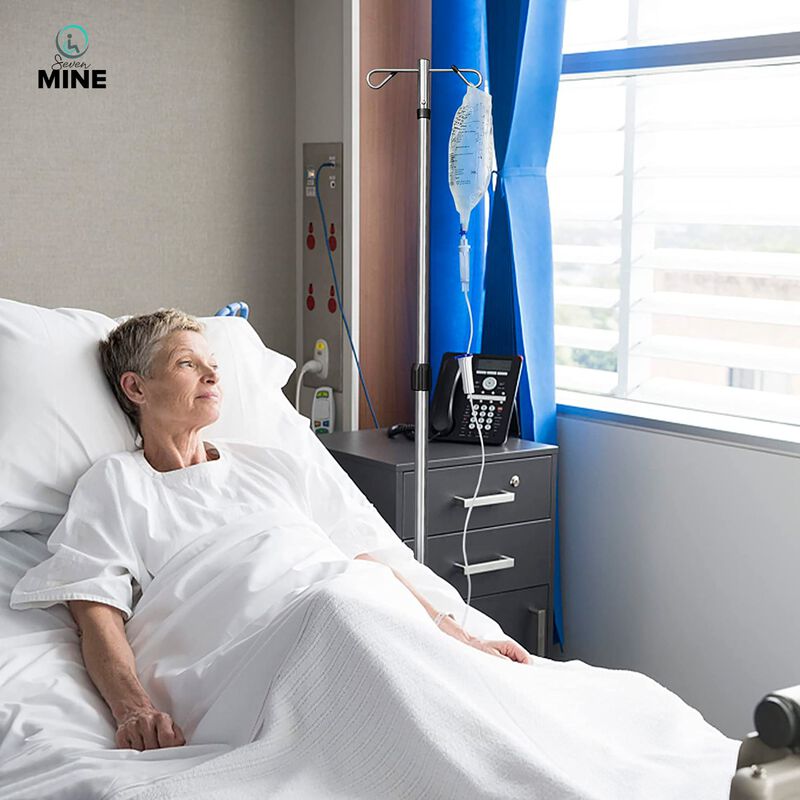 Porta Sueros Altura Ajustable (2 Ganchos, 5 Pat... image number null