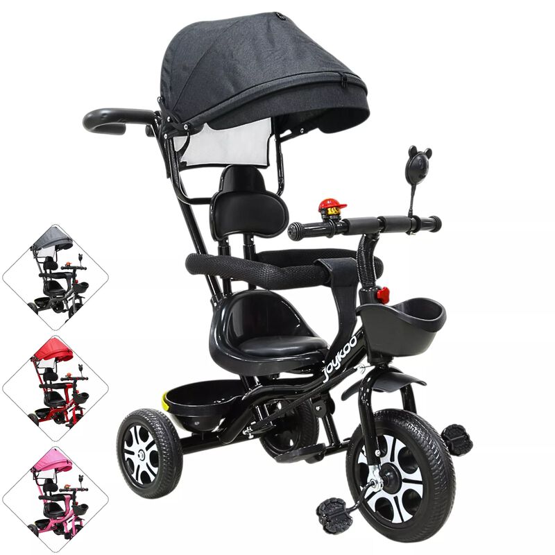 Triciclo Infantil Toldo Protector Bast&oacute;n Dirigi... image number null