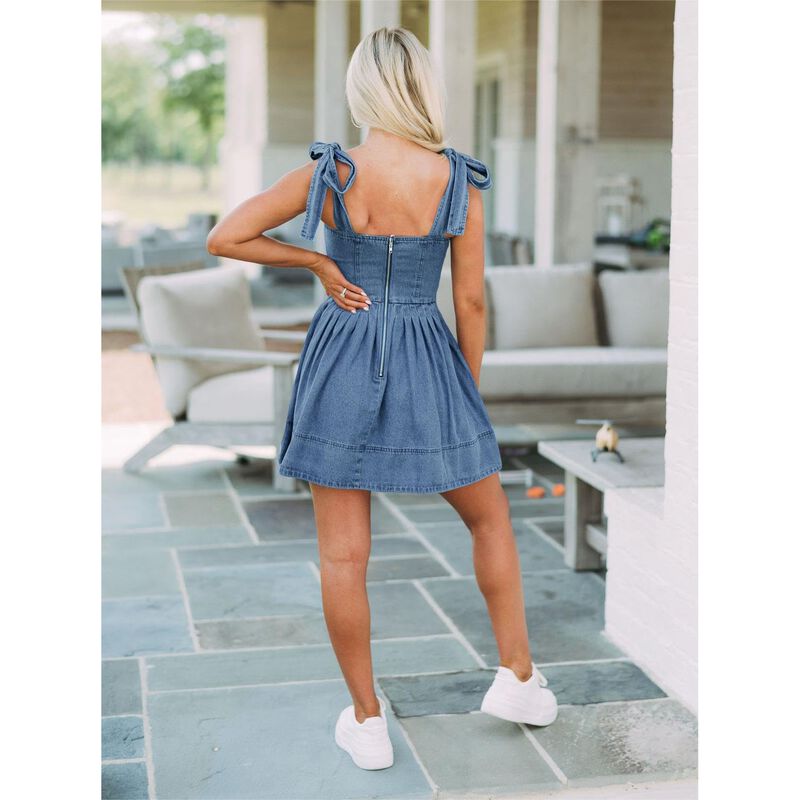 Vestido Mini Denim Loveimgs - Talla Peque&ntilde;a Azu... image number null