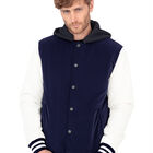 Chamarra Casual Deportiva Capucha Caballero Azul Marino Roosevelt A236