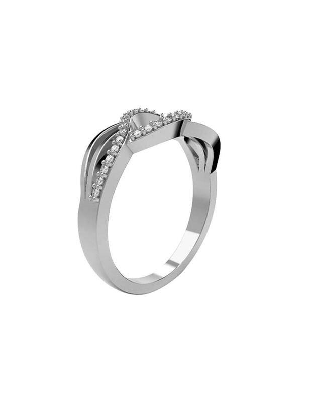 Anillo de Compromiso en Oro de 10K con Circonia... image number null